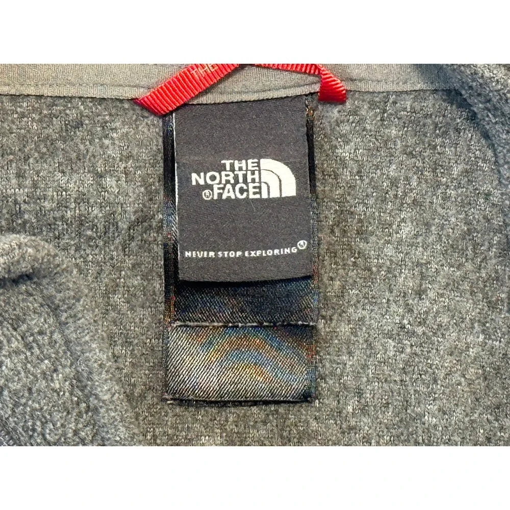 The North Face TKA 100 Glacier Quarter Zip Fleece Pullover Gray Mens Large AJHP